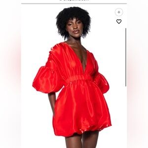 Akira Red Bubble Mini Dress